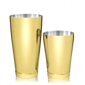 Coctelera Boston dorada 28 oz & 18 oz