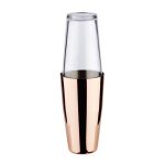 coctelera boston cobre con vaso mezclador
