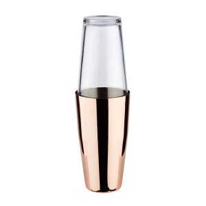 coctelera boston cobre con vaso mezclador