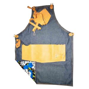 delantal jean azul 1 bolsillo