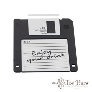 posavasos disquete negro