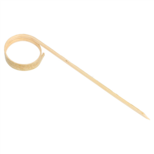 Pick "espiral" 9 cm espiral bamboo x 100 unid