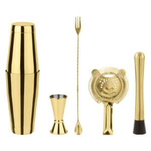 SET DE COCTELERIA 5 PIEZAS GOLD