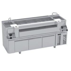 ESTACION DE TRABAJO DOBLE CON CAJONES REFRIGERADOS 200X745X900