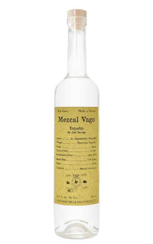 MEZCAL VAGO ARTESANAL ESPADIN BY JOEL BARRIGA