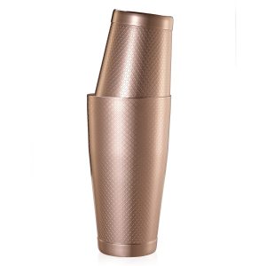 Set coctelera boston 28 oz & 18 oz Diamond Lattice (Cobre) BARFLY